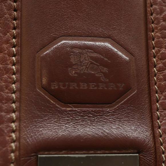 BURBERRY Hand Bag Leather Brown Auth ti1869 - Picture 14 of 16